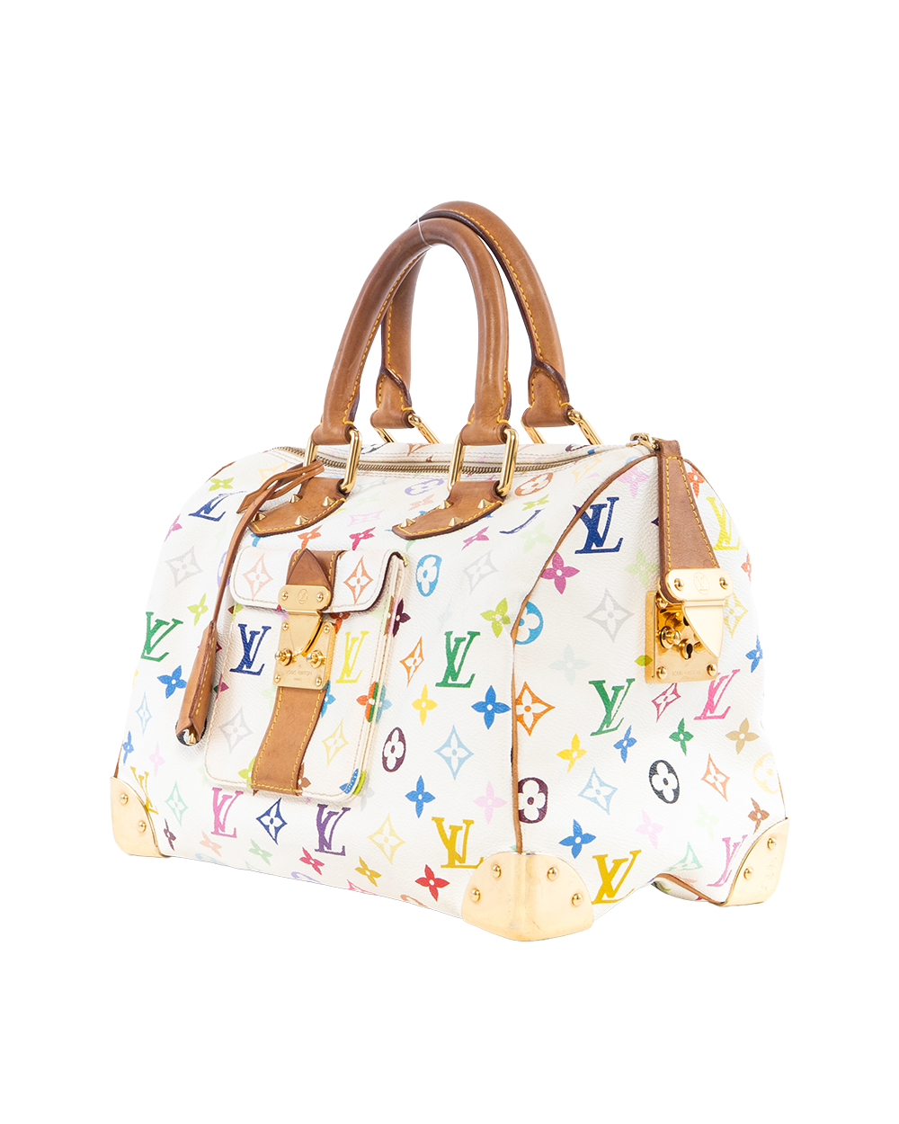 LV SPEEDY 30 MULTICOLOR TAKASHI MONOGRAM CANVAS GHW 9538