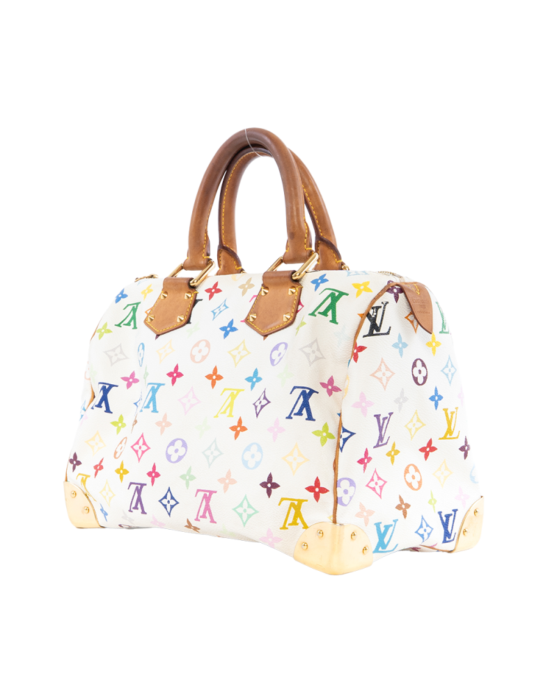 LV SPEEDY 30 MULTICOLOR TAKASHI MONOGRAM CANVAS GHW 9539