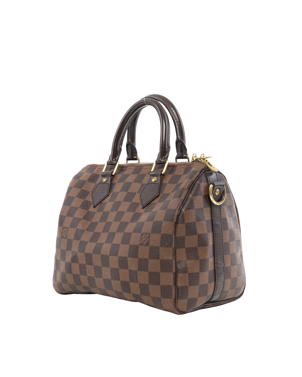 LV SPEEDY BAND 25 BROWN DAMIER CANVAS GHW AA4142 8638