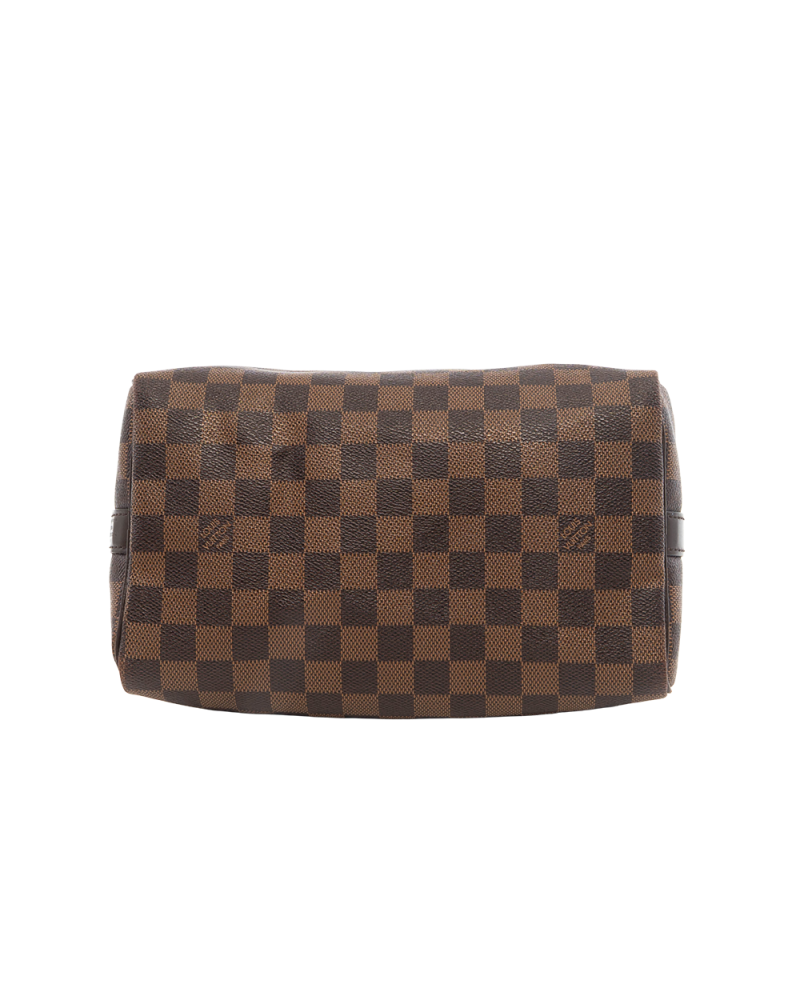 LV SPEEDY BAND 25 BROWN DAMIER CANVAS GHW AA4142 8644