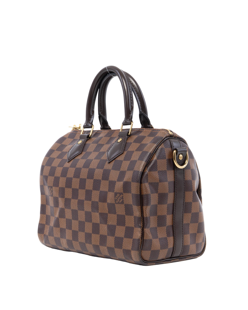 LV SPEEDY BAND 25 BROWN DAMIER CANVAS GHW CT1128 1035