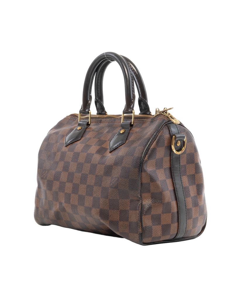 LV SPEEDY BAND 25 BROWN DAMIER CANVAS GHW CT1195 8603