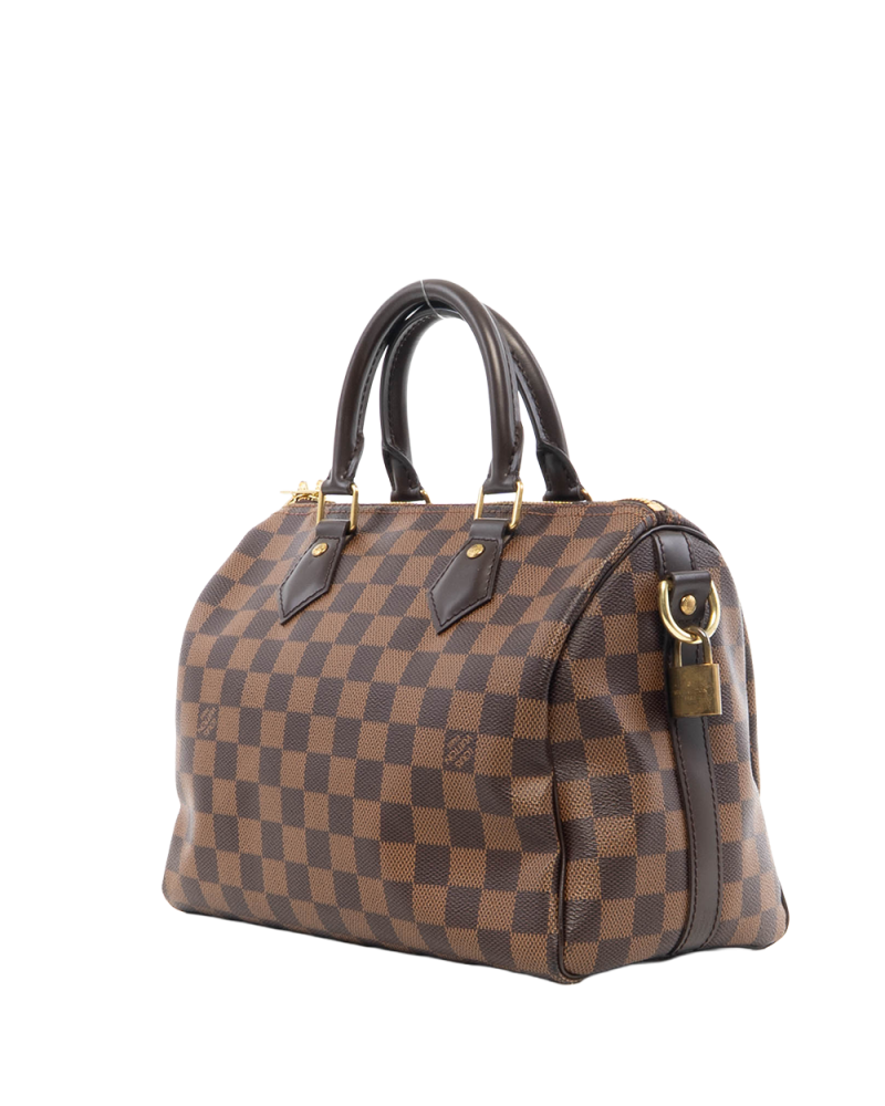 LV SPEEDY BAND 25 BROWN DAMIER CANVAS GHW CT3177 7490