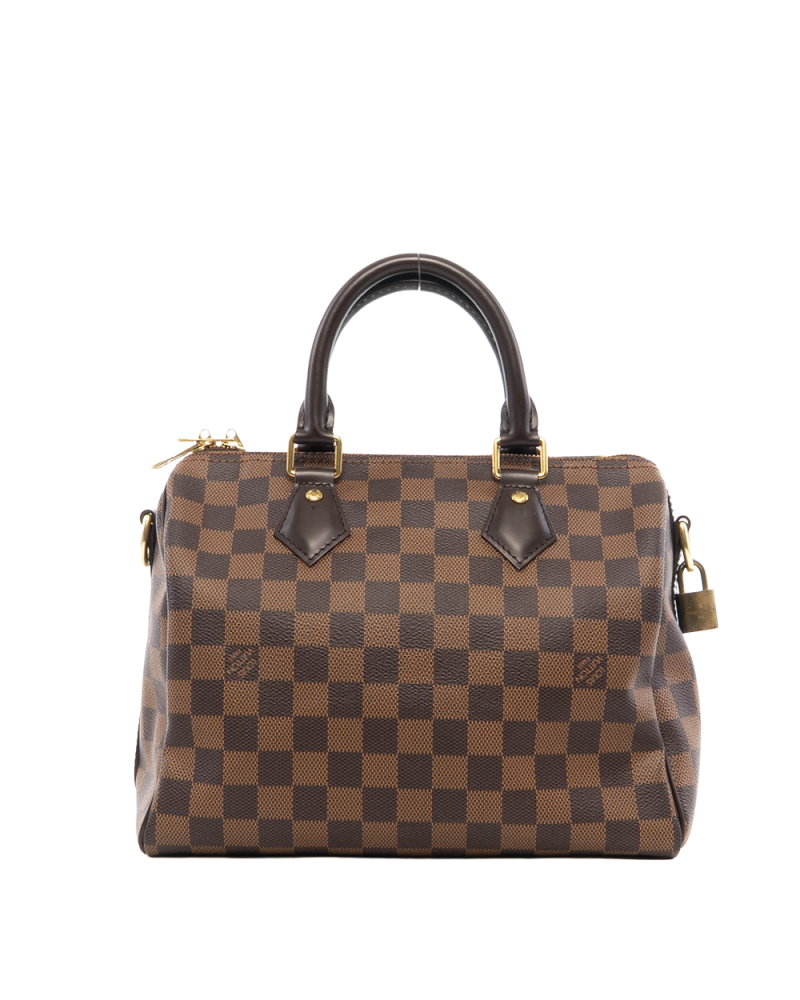 LV SPEEDY BAND 25 BROWN DAMIER CANVAS GHW CT3177 7491