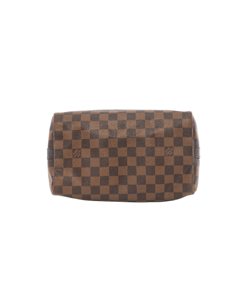 LV SPEEDY BAND 25 BROWN DAMIER CANVAS GHW DU0164 4201