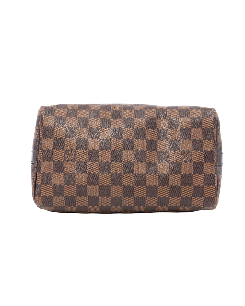 LV SPEEDY BAND 25 BROWN DAMIER CANVAS GHW DU1123 3032