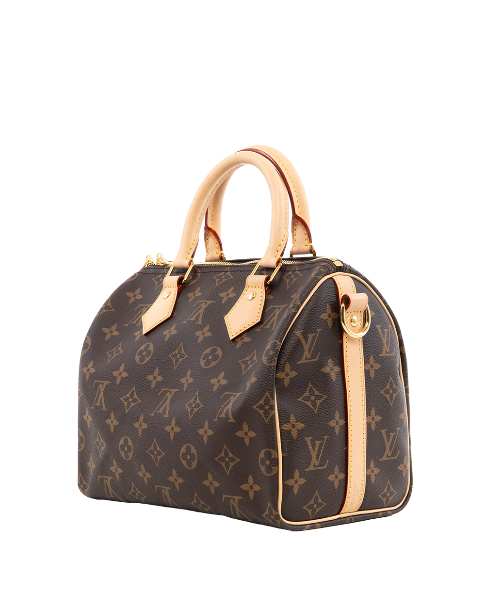 LV SPEEDY BAND 25 BROWN MONOGRAM CANVAS GHW MICROCHIP 0839