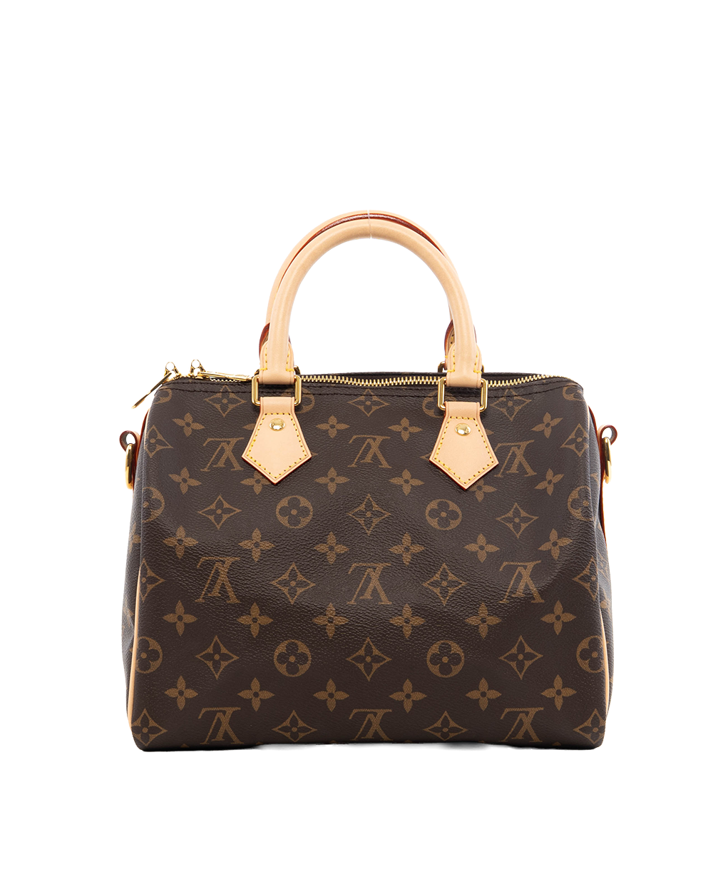 LV SPEEDY BAND 25 BROWN MONOGRAM CANVAS GHW MICROCHIP 0840