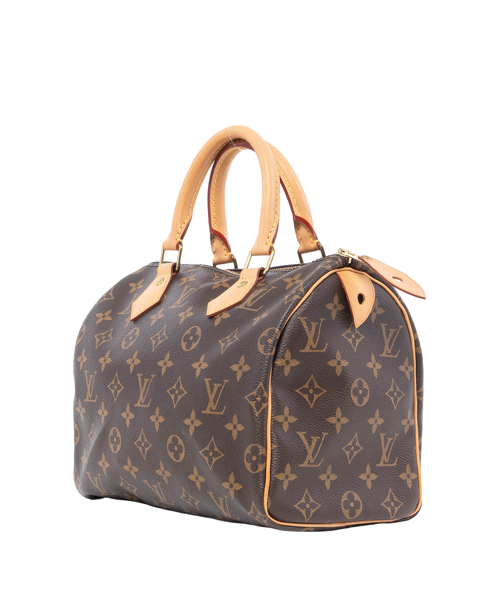 LV SPEEDY BAND 25 BROWN MONOGRAM CANVAS GHW MICROCHIP 3157