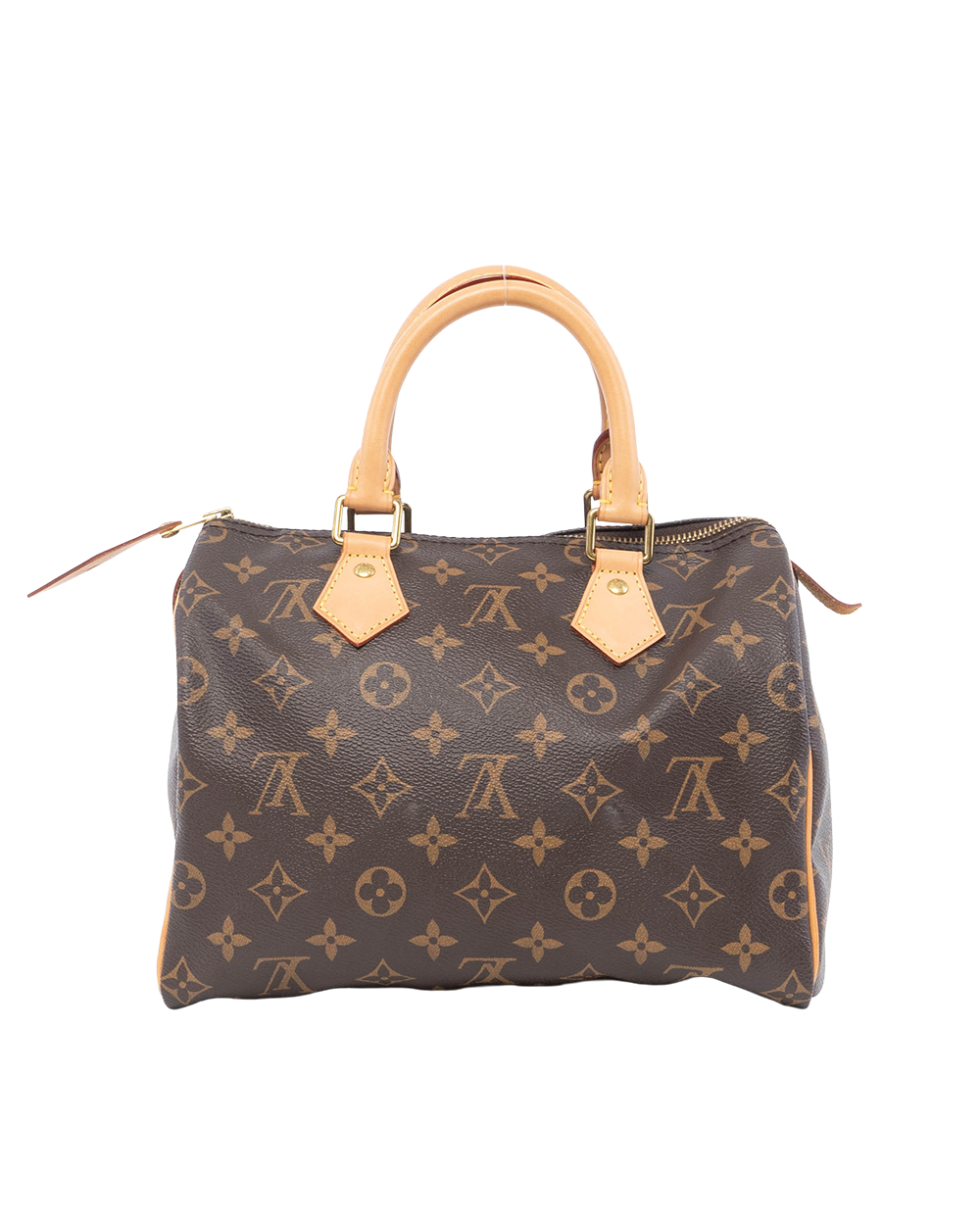 LV SPEEDY BAND 25 BROWN MONOGRAM CANVAS GHW MICROCHIP 3159