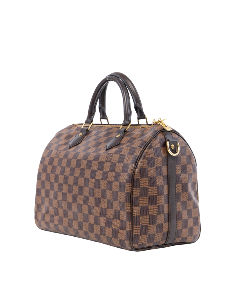 LV SPEEDY BAND 30 BROWN DAMIER CANVAS GHW AA4158 0005