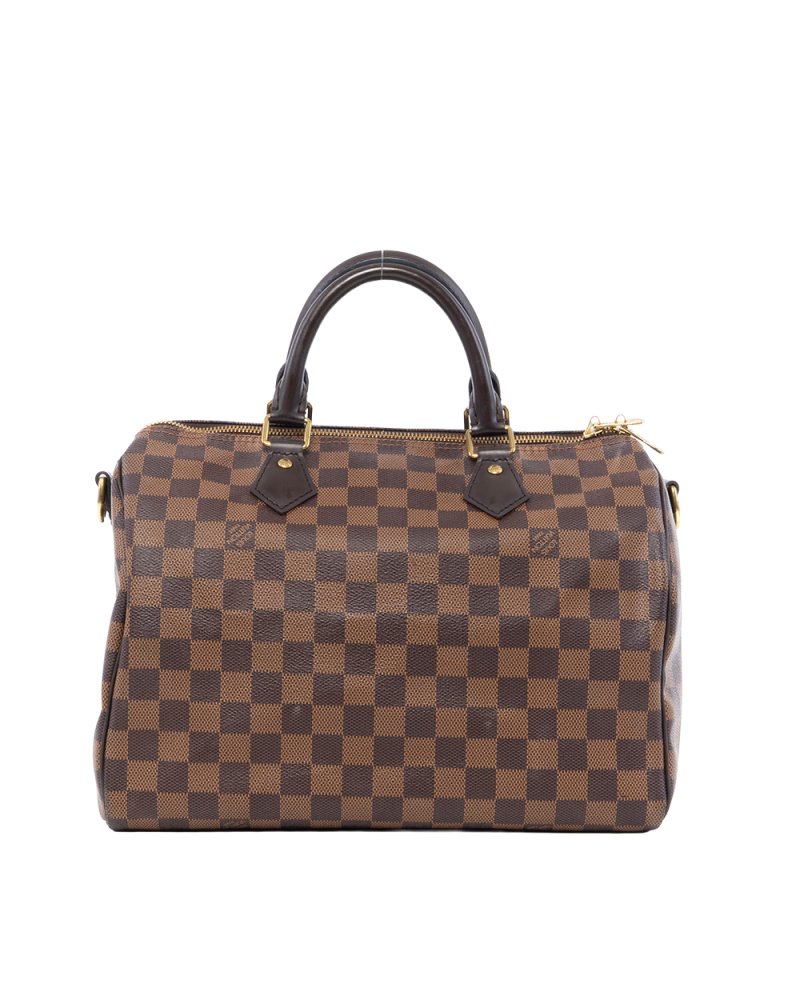 LV SPEEDY BAND 30 BROWN DAMIER CANVAS GHW AA4158 0006