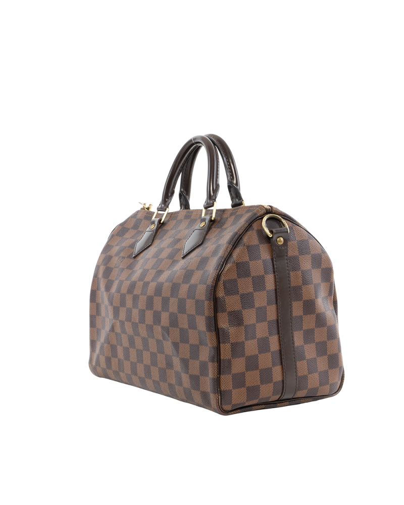 LV SPEEDY BAND 30 BROWN DAMIER CANVAS GHW CT0164 2885