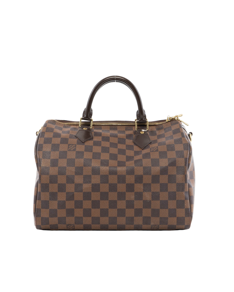 LV SPEEDY BAND 30 BROWN DAMIER CANVAS GHW CT0164 2887