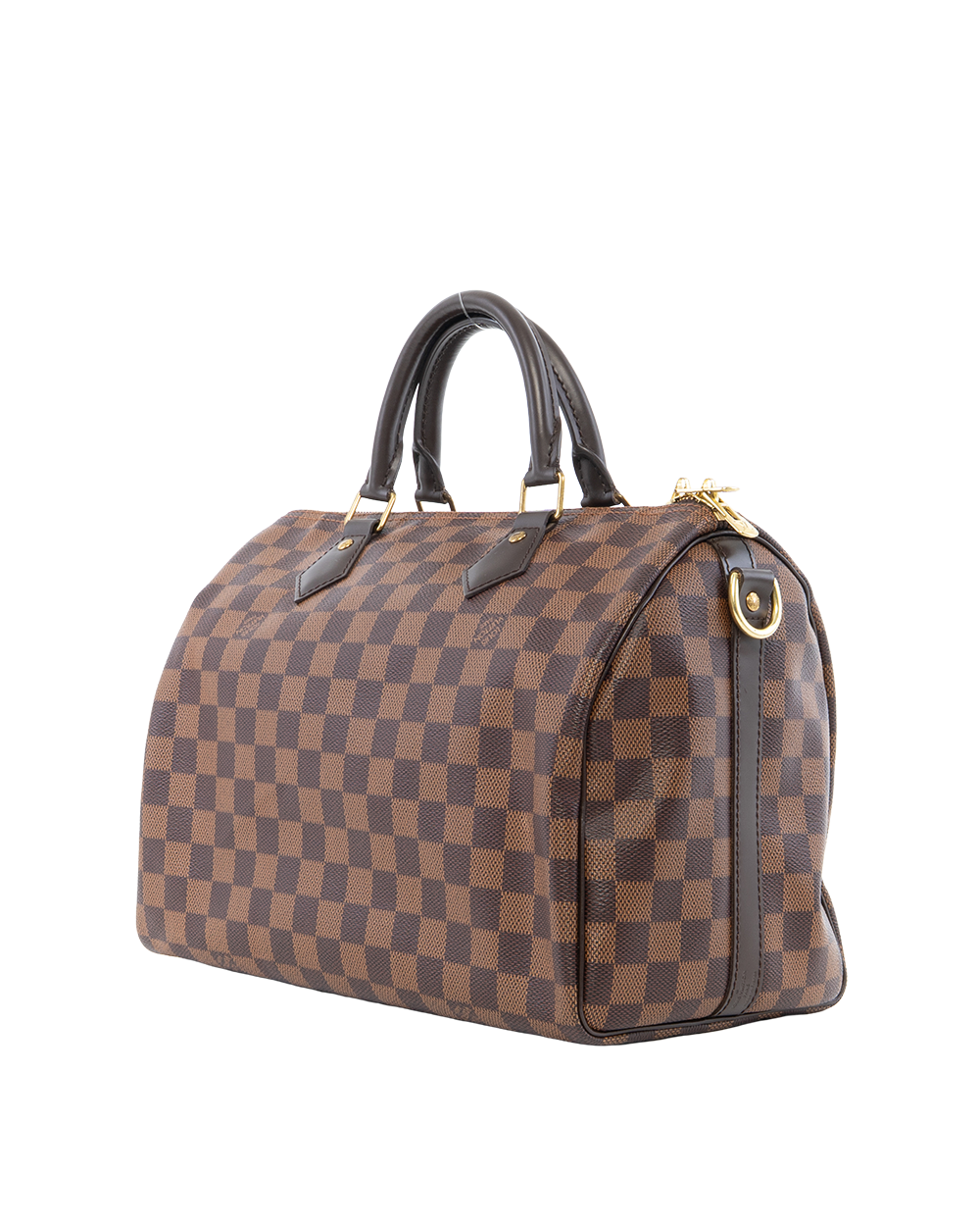LV SPEEDY BAND 30 BROWN DAMIER CANVAS GHW CT2167 1003