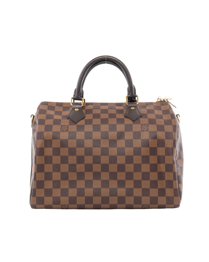 LV SPEEDY BAND 30 BROWN DAMIER CANVAS GHW CT2167 1004