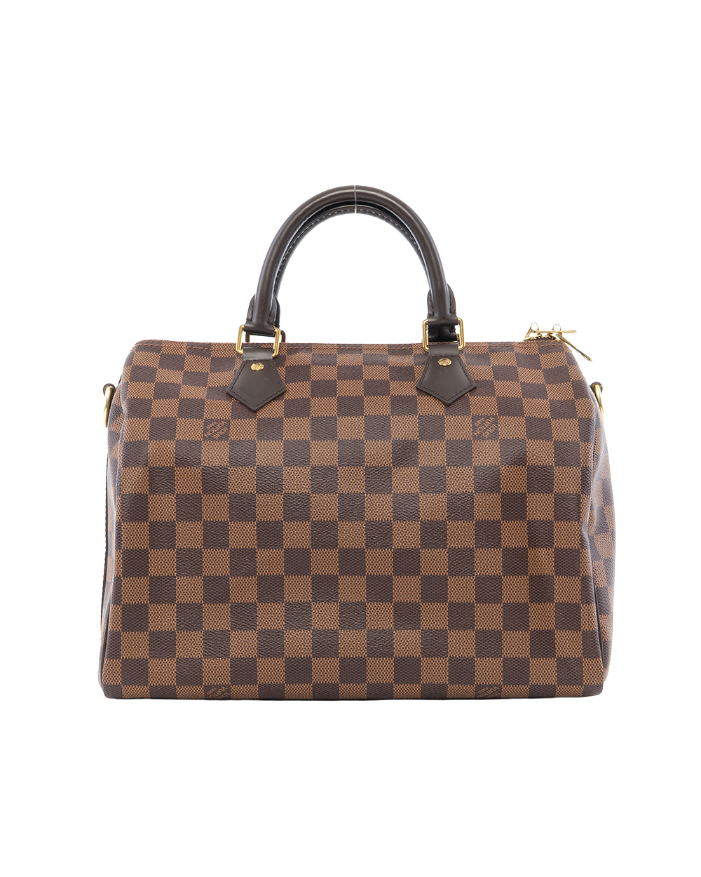 LV SPEEDY BAND 30 BROWN DAMIER CANVAS GHW CT2167 1004