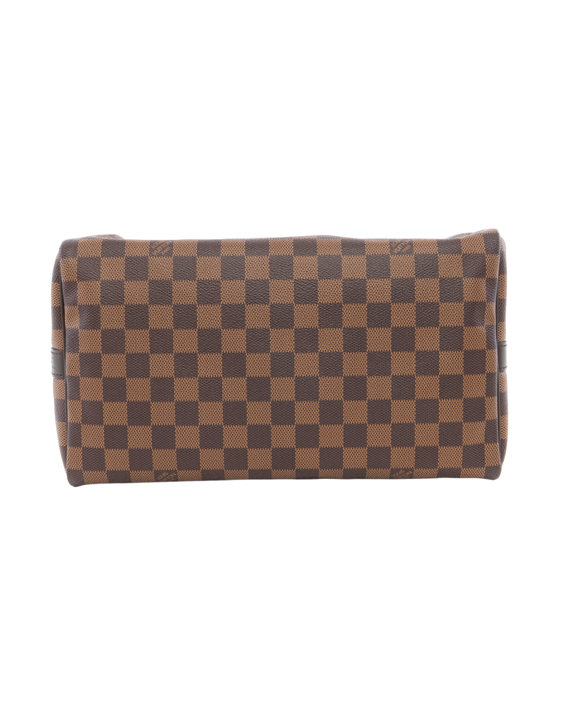 LV SPEEDY BAND 30 BROWN DAMIER CANVAS GHW CT2167 1009