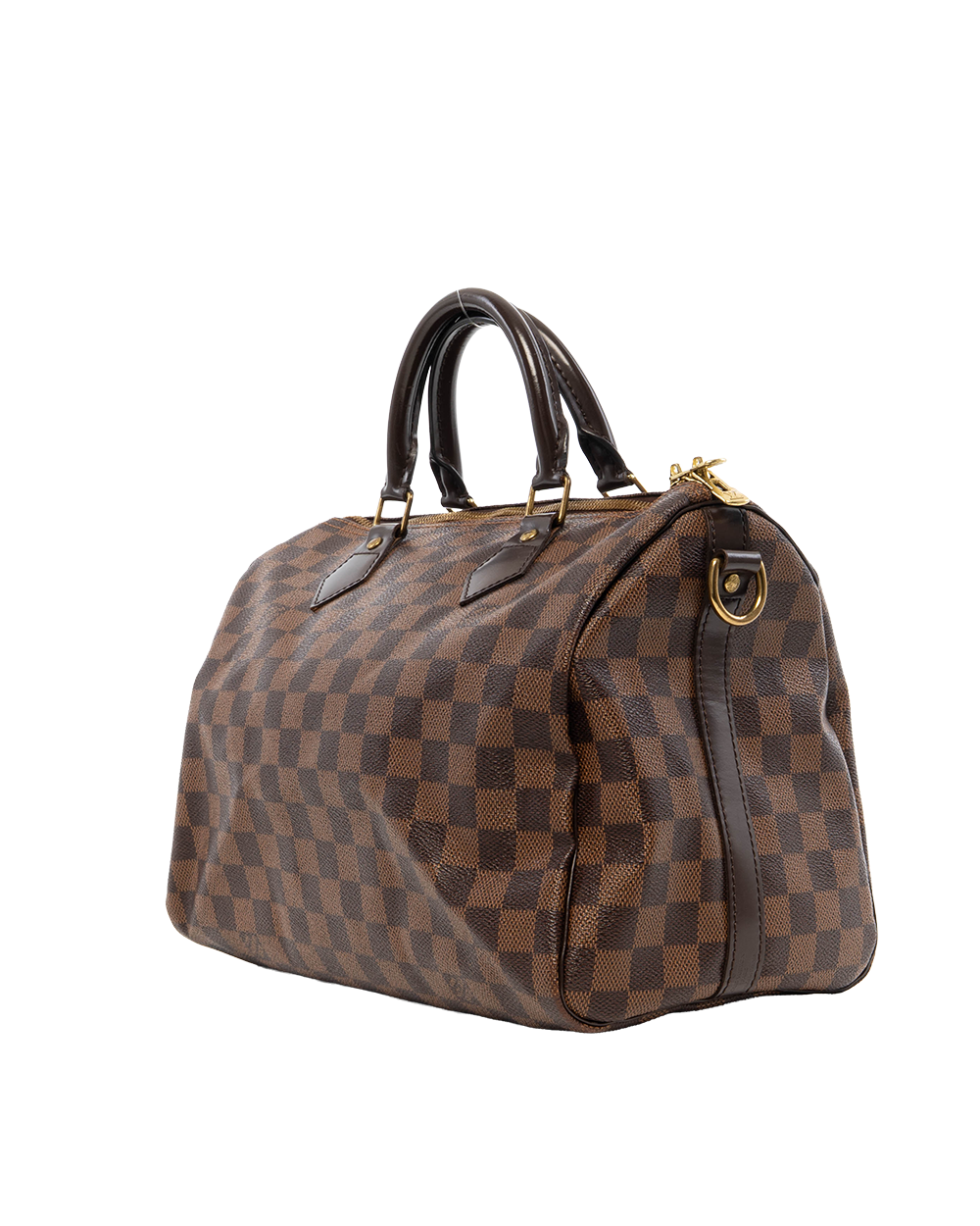 LV SPEEDY BAND 30 BROWN DAMIER CANVAS GHW SP1154 7775