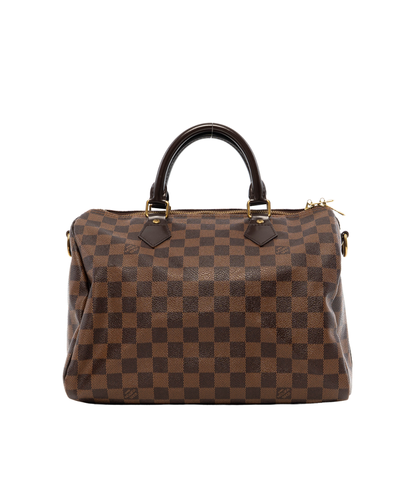 LV SPEEDY BAND 30 BROWN DAMIER CANVAS GHW SP1154 7776
