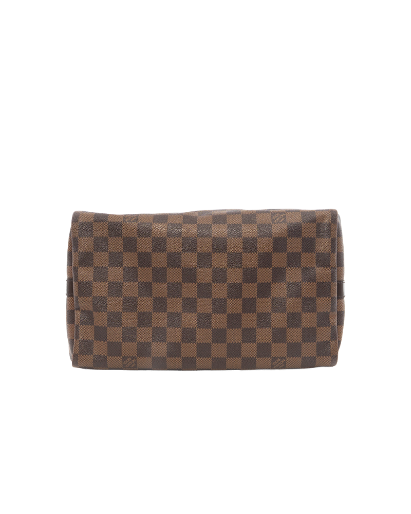 LV SPEEDY BAND 30 BROWN DAMIER CANVAS GHW SP2172 0848