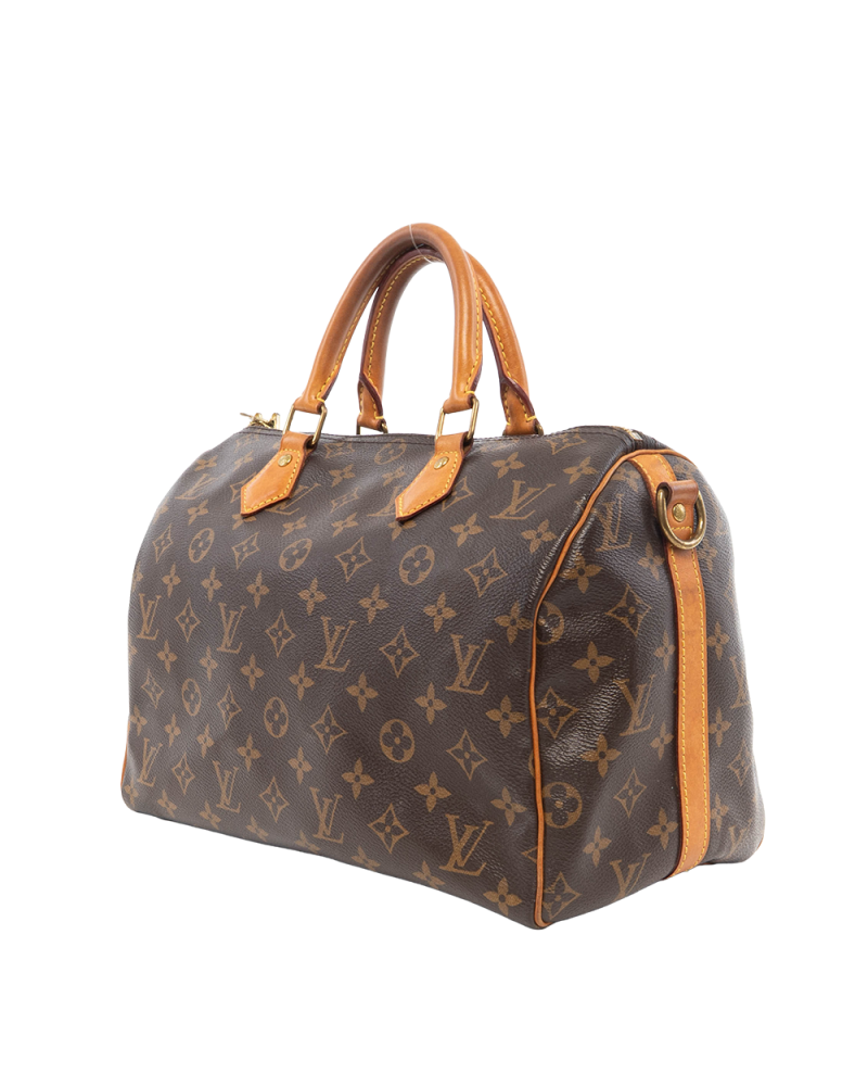 LV SPEEDY BAND 30 BROWN MONOGRAM CANVAS GHW CT1139 8760
