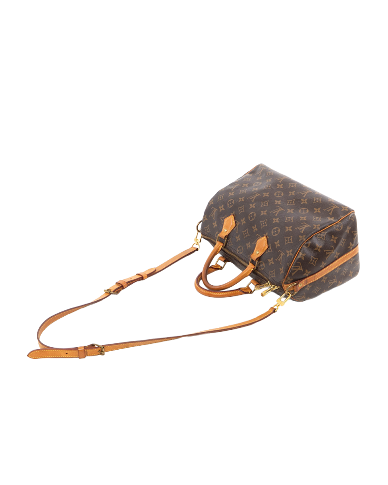 LV SPEEDY BAND 30 BROWN MONOGRAM CANVAS GHW CT1139 8767