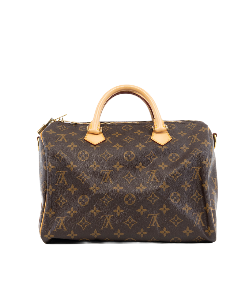 LV SPEEDY BAND 30 BROWN MONOGRAM CANVAS GHW SP2193 5299