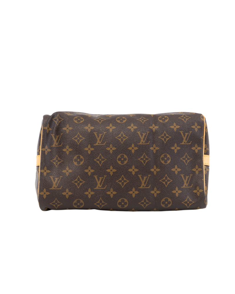 LV SPEEDY BAND 30 BROWN MONOGRAM CANVAS GHW SP2193 5300
