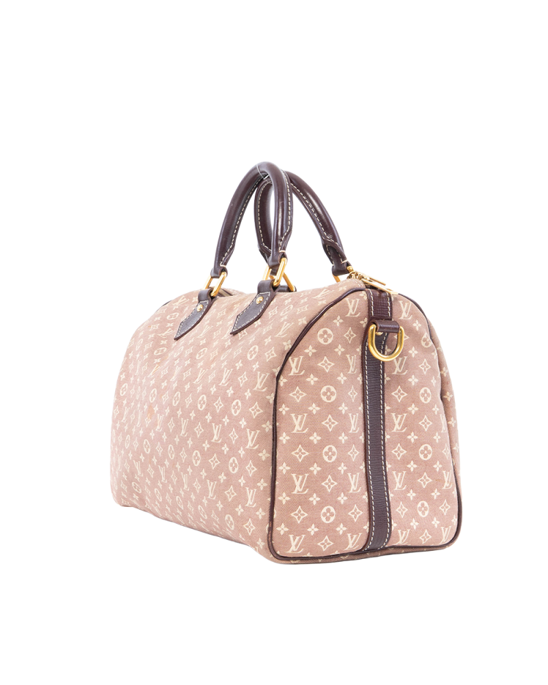 LV SPEEDY BAND MINILIN 30 PINK DENIM MONOGRAM GHW 0020