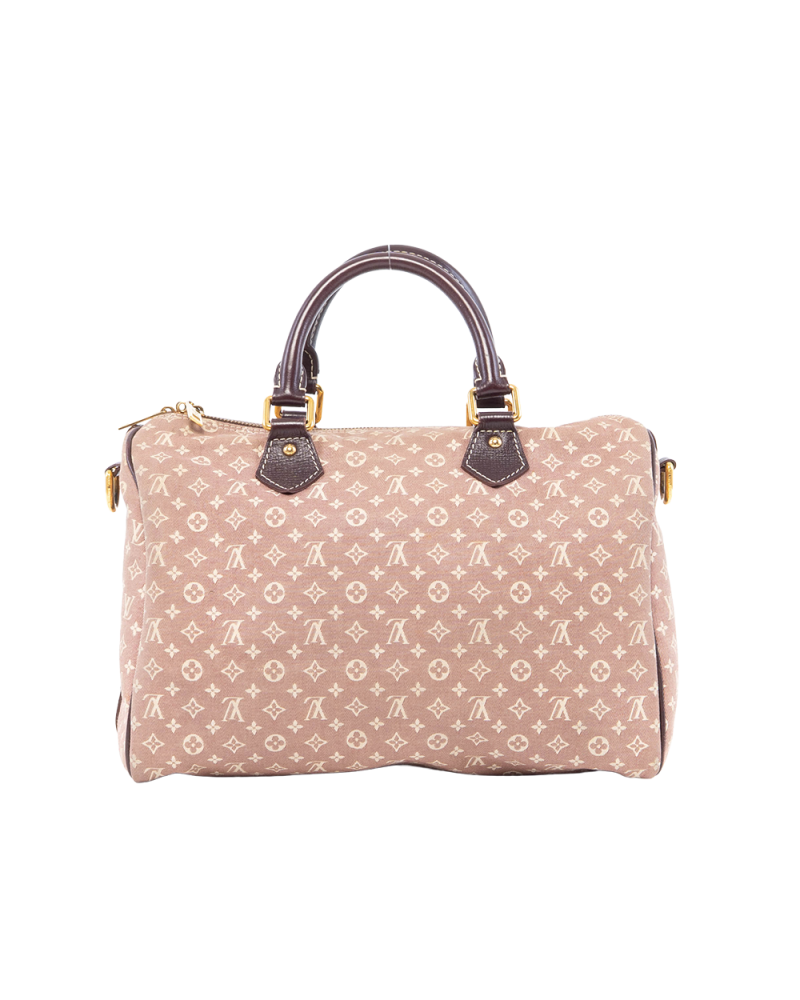 LV SPEEDY BAND MINILIN 30 PINK DENIM MONOGRAM GHW 0022