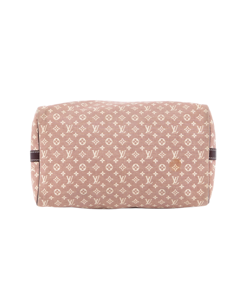 LV SPEEDY BAND MINILIN 30 PINK DENIM MONOGRAM GHW 0027