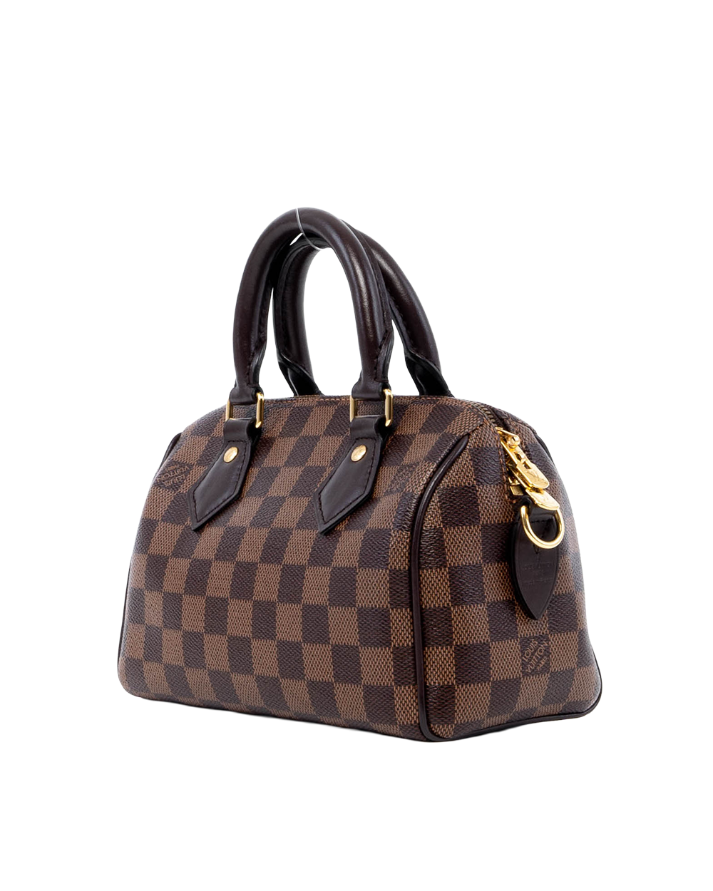 LV SPEEDY BANDOULIERE 20 BROWN DAMIER CANVAS GHW MICROCHI 05602