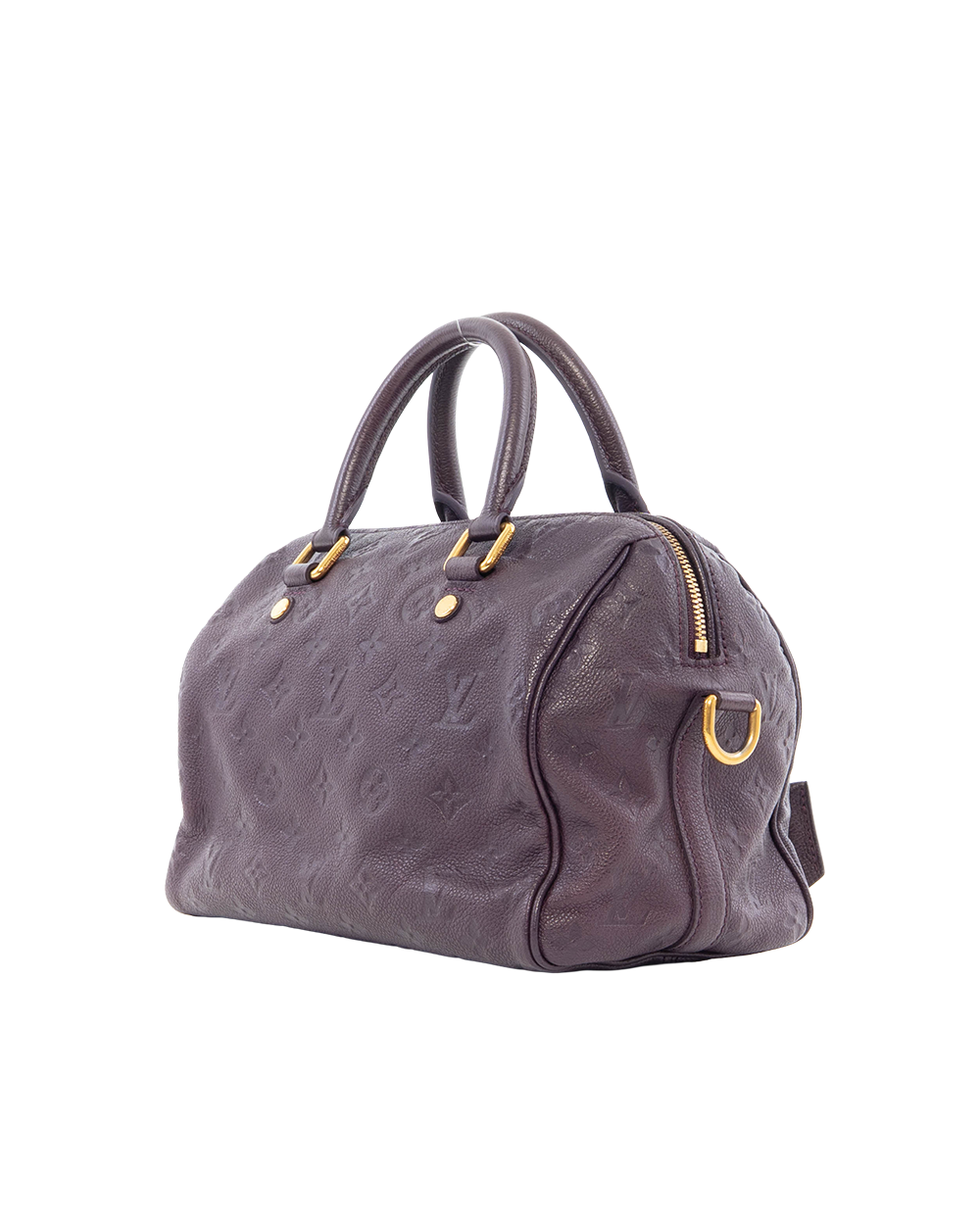 LV SPEEDY BANDOULIERE 25 PURPLE MONOGRAM EMPREINTE GHW SP5112 6225