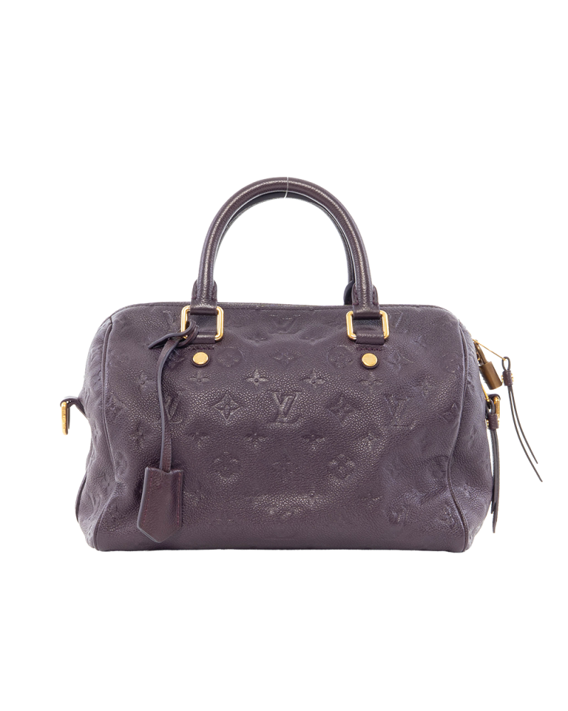 LV SPEEDY BANDOULIERE 25 PURPLE MONOGRAM EMPREINTE GHW SP5112 6227