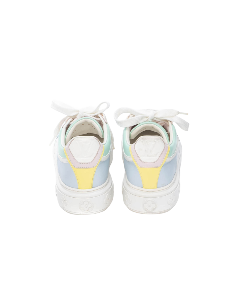 LV TIME OUT SNEAKERS 36.5 WHITE PASTEL LAMB GHW FA 0221 00568