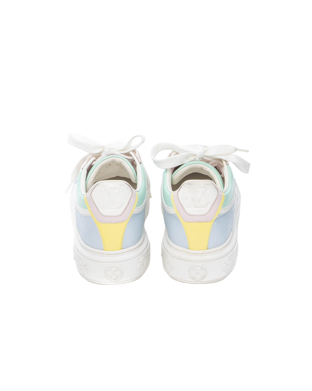 LV TIME OUT SNEAKERS 36.5 WHITE PASTEL LAMB GHW FA 0221 00568