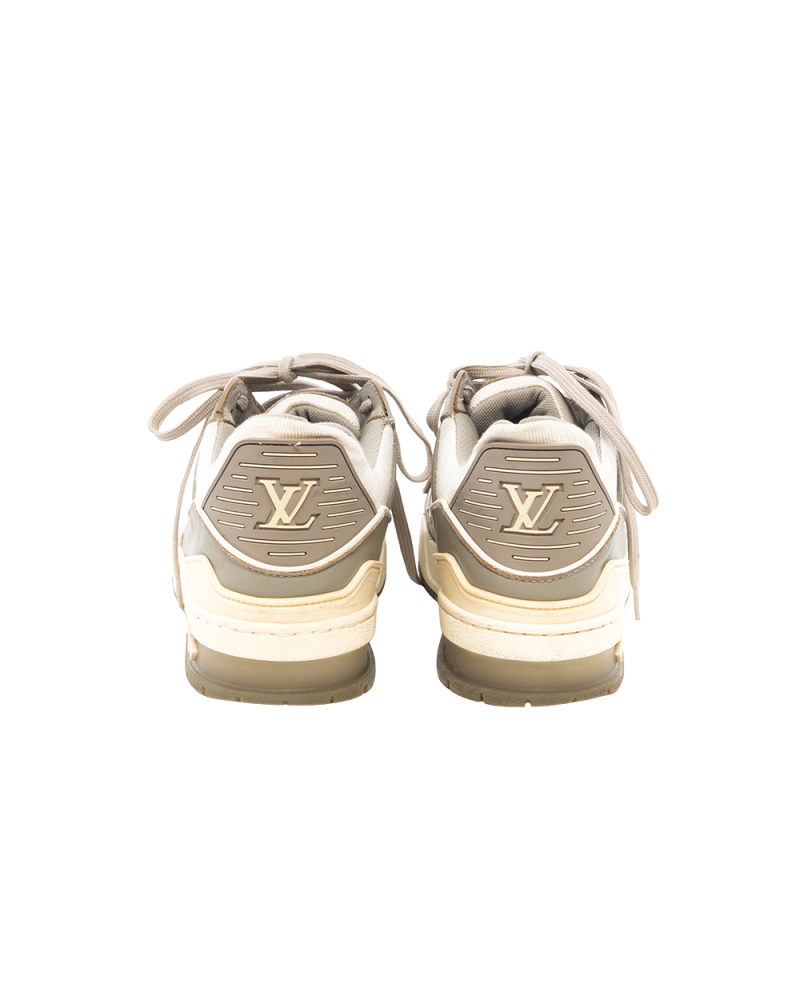 LV TRAINER SNEAKERS 7 WHITE GRAY CALF 3568