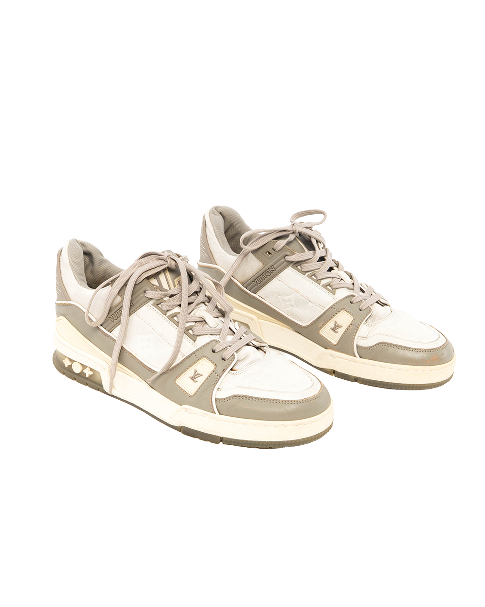 LV TRAINER SNEAKERS 7 WHITE GRAY CALF 3572