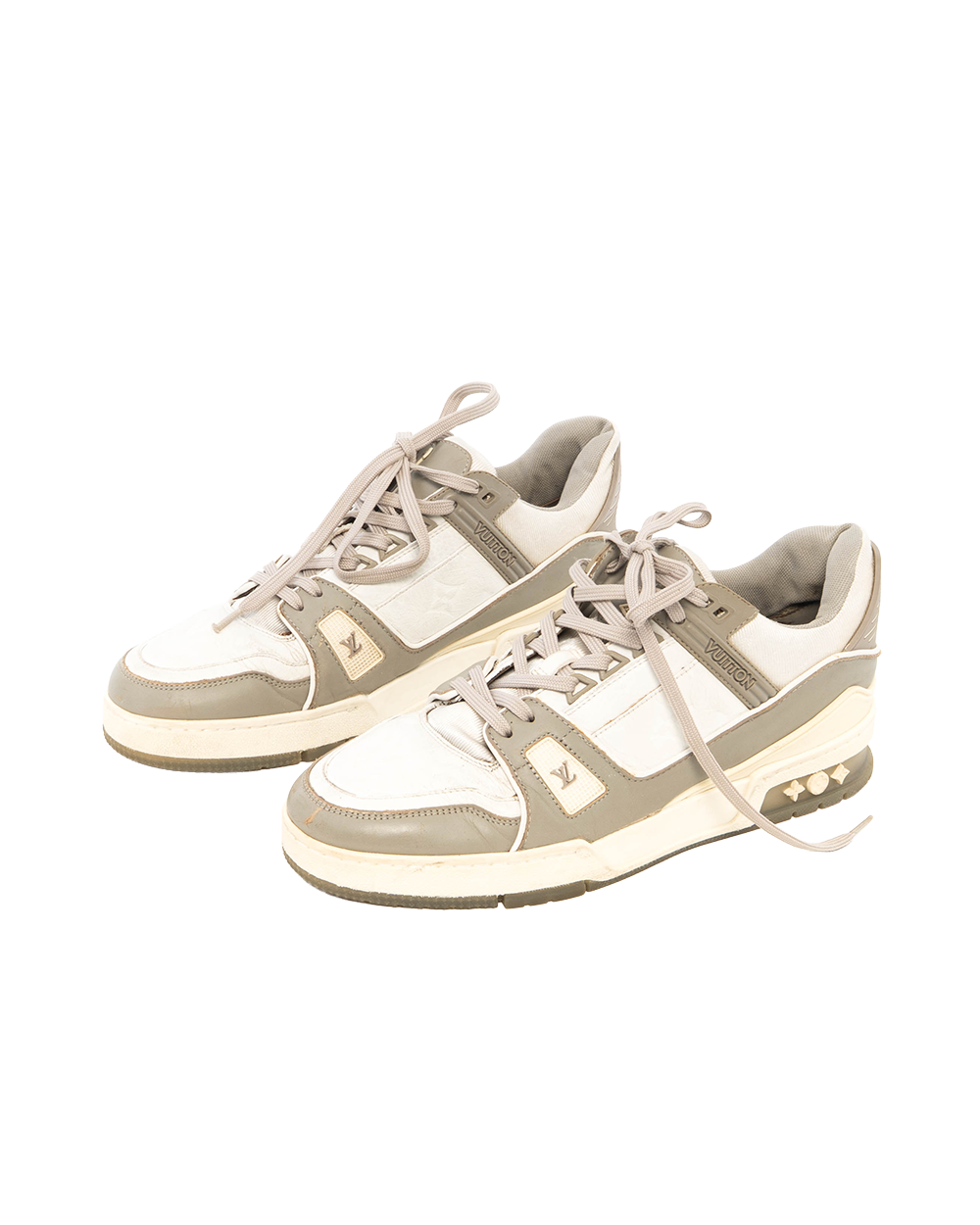LV TRAINER SNEAKERS 7 WHITE GRAY CALF 3573