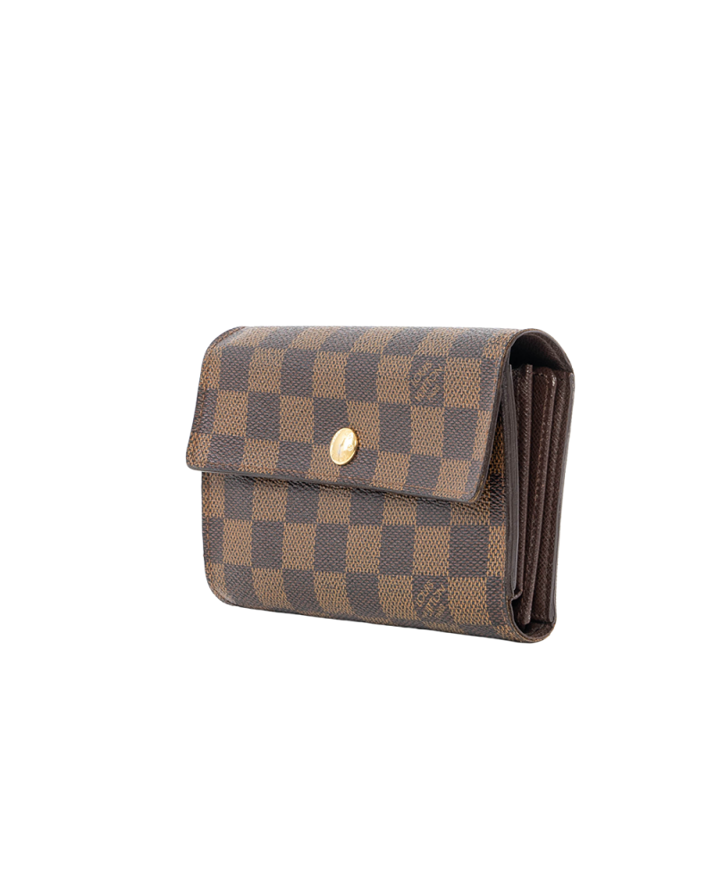 LV TRI FOLD WALLET MEDIUM BROWN DAMIER CANVAS GHW SP3057 0417