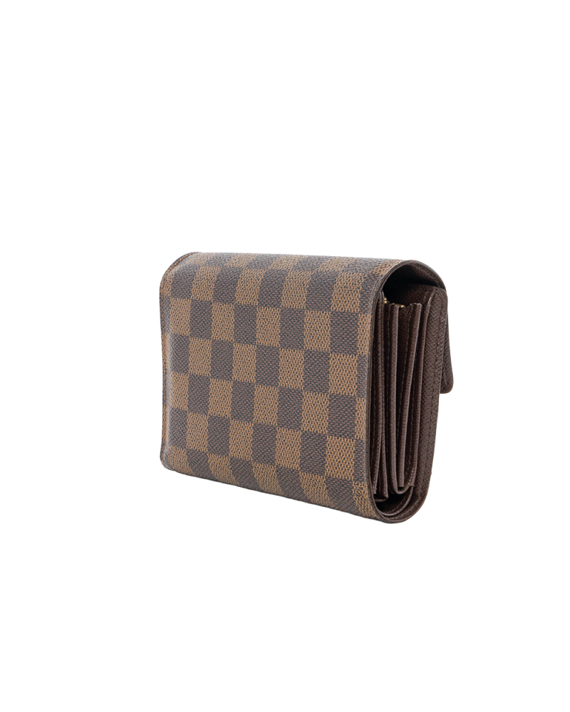 LV TRI FOLD WALLET MEDIUM BROWN DAMIER CANVAS GHW SP3057 0418