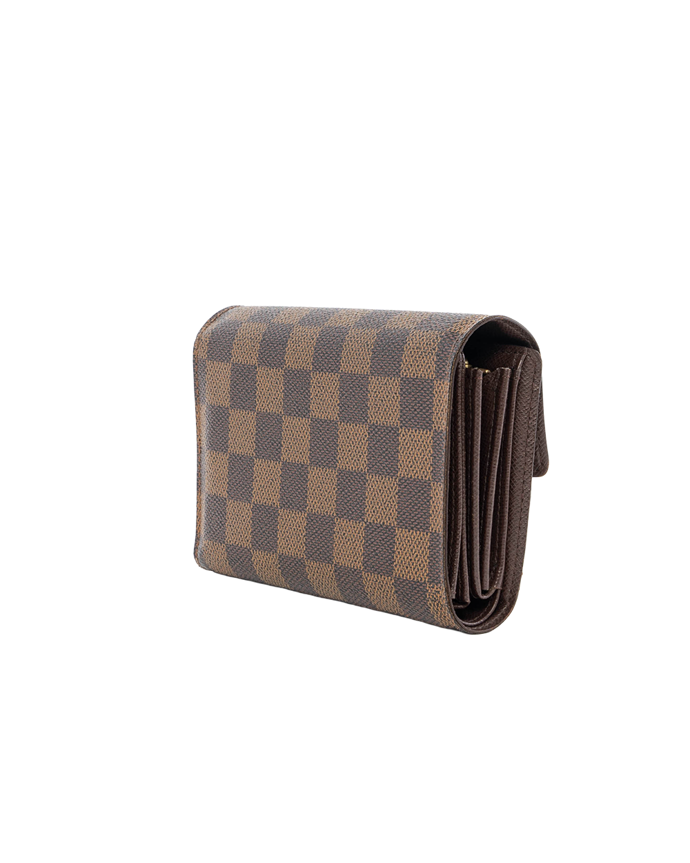 LV TRI FOLD WALLET MEDIUM BROWN DAMIER CANVAS GHW SP3057 0418