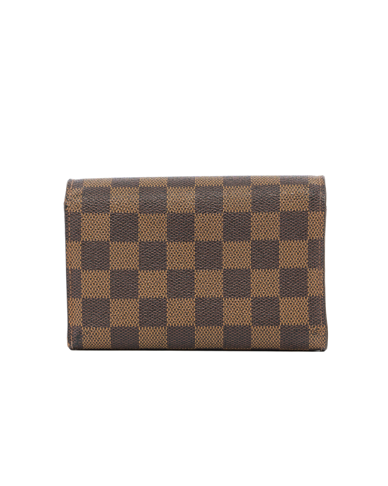 LV TRI FOLD WALLET MEDIUM BROWN DAMIER CANVAS GHW SP3057 0419