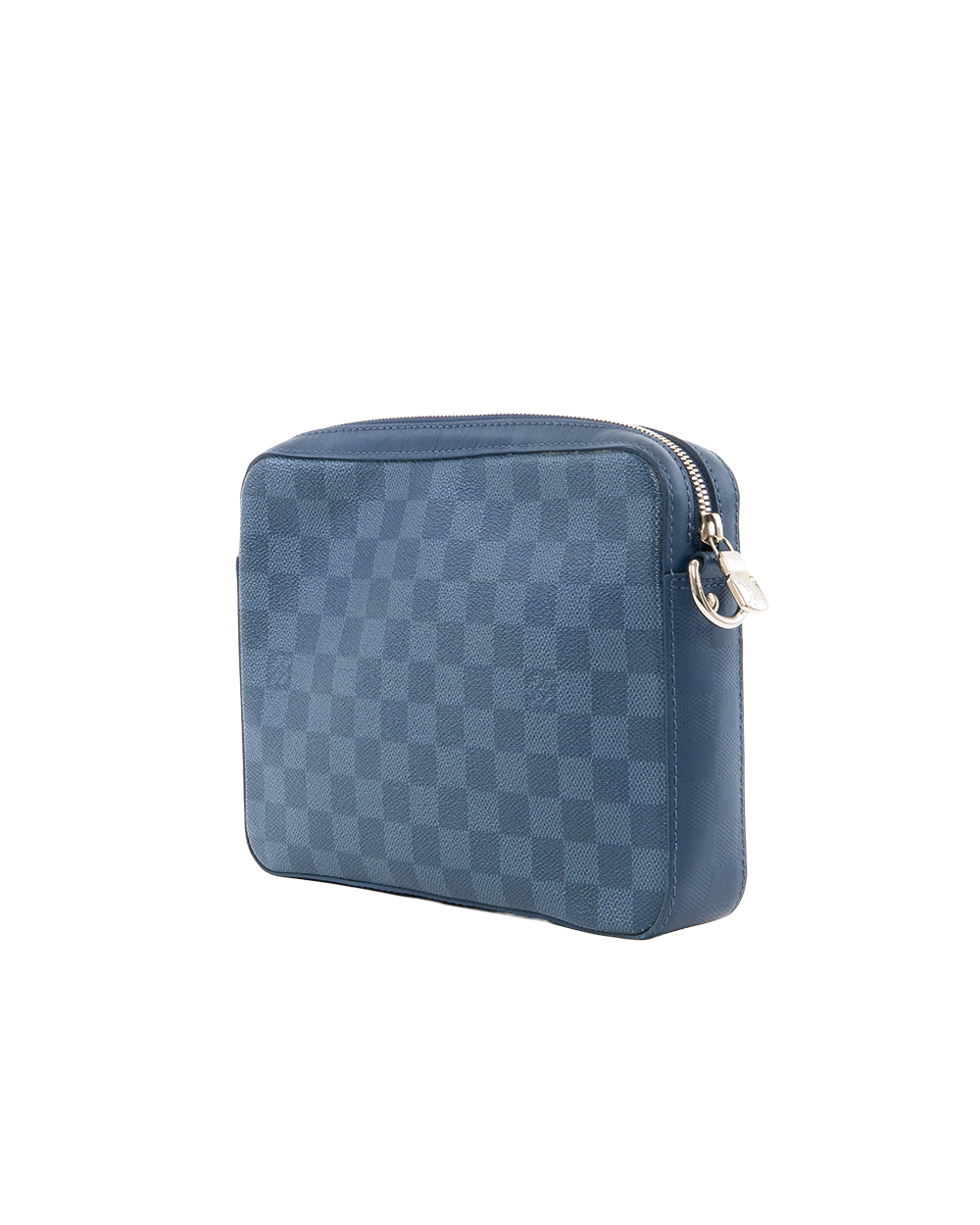 LV TRIO MESSENGER BLUE NAVY DAMIER CANVAS SHW MICROCHIP 0173