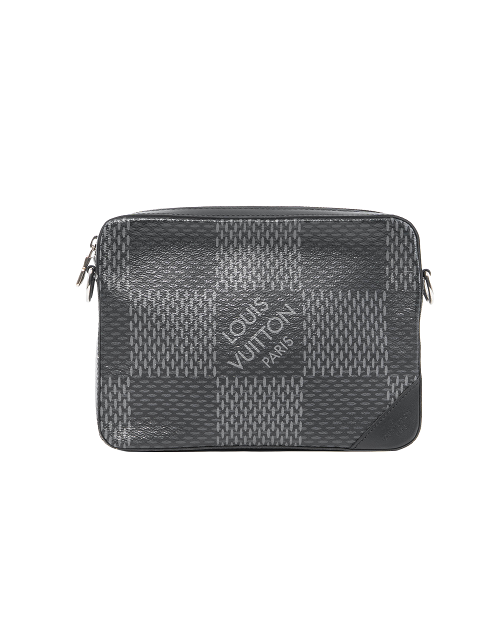 LV TRIO MESSENGER GRAPHITE DAMIER CANVAS SHW MICROCHIP 01496
