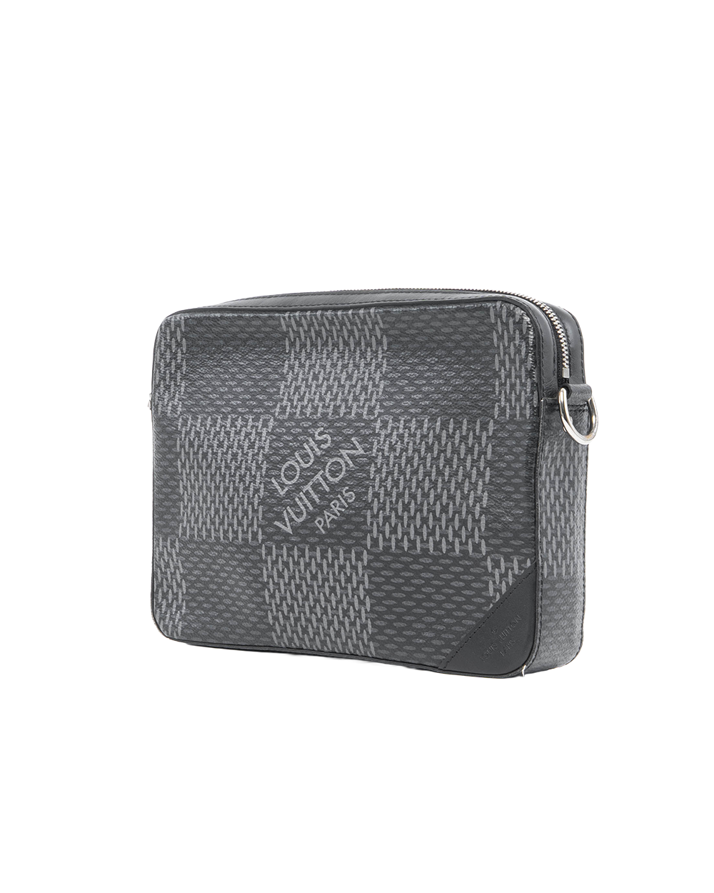 LV TRIO MESSENGER GRAPHITE DAMIER CANVAS SHW MICROCHIP 01497