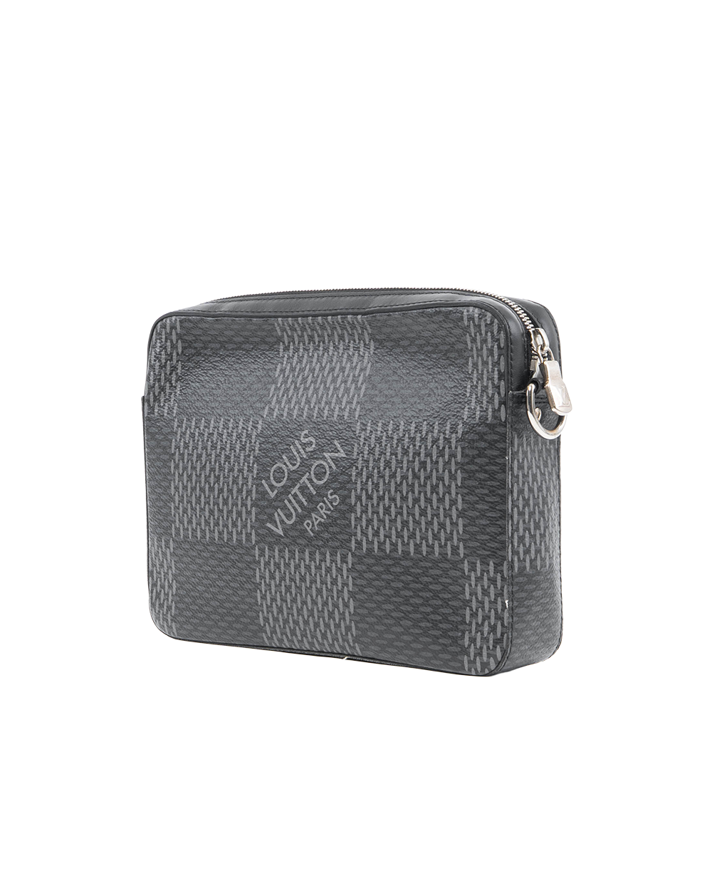 LV TRIO MESSENGER GRAPHITE DAMIER CANVAS SHW MICROCHIP 01498