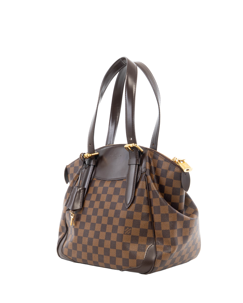 LV VERONA MM BROWN DAMIER CANVAS GHW V10191 7428