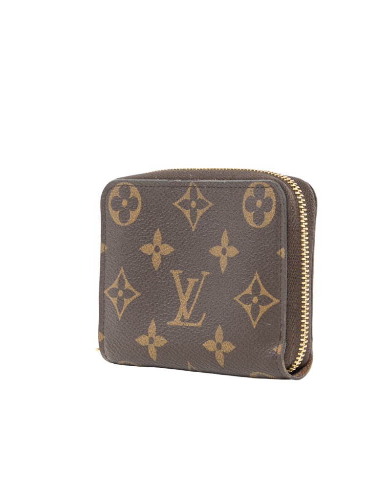 LV ZIPPING WALLET SHORT BROWN MONOGRAM CANVAS GHW RA5210 5144